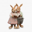Статуэтка Кролики пара читающие