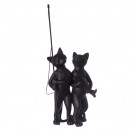 Статуэтка Черные коты на рыбалке