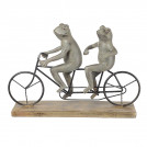 Статуэтка Лягушки весельчаки на велосипеде