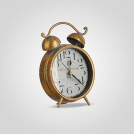 Часы будильник настольный декоративный золотистый