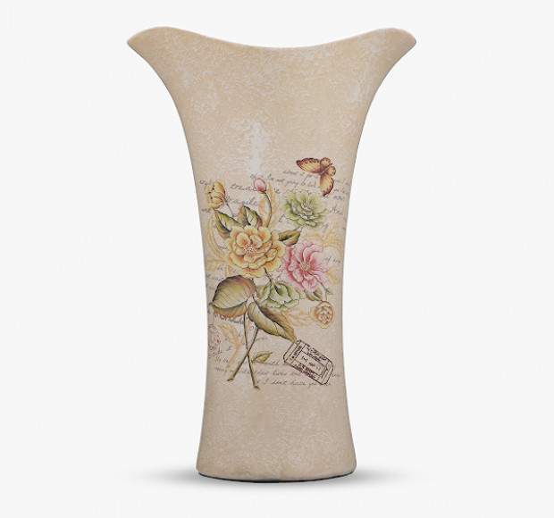 Ваза полиустома Oblique Flowers in Beige большая