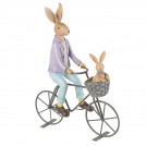 Статуэтка Семья кроликов на велосипеде