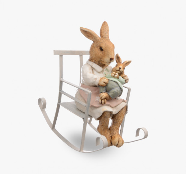 Статуэтка Кролик-мама с малышом