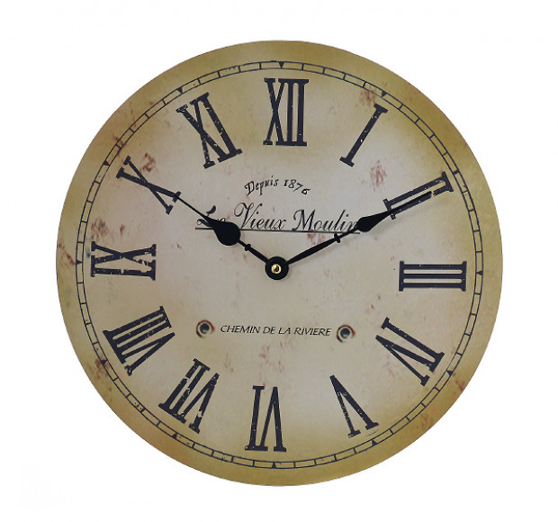 Часы настенные круглые Римское ретро