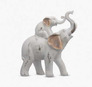 Статуэтка Мама-слон со слоненком на спине