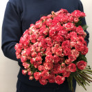Букет из 35 кустовых розовых роз