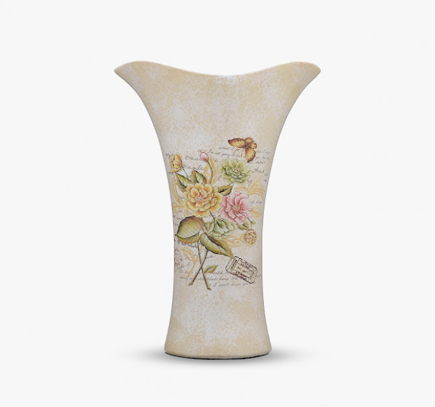 Ваза полиустома Oblique Flowers in Beige малая