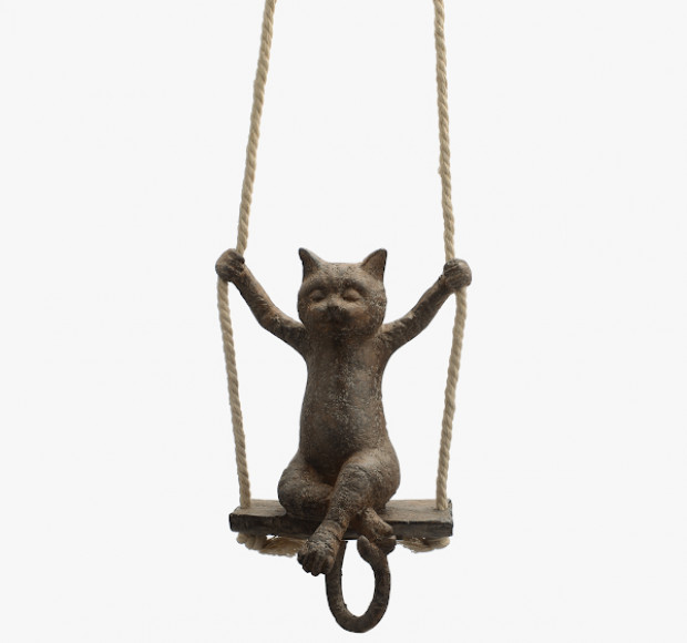 Статуэтка Кот озорник на качелях