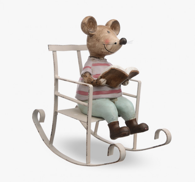 Статуэтка Мышка в кресле-качалке