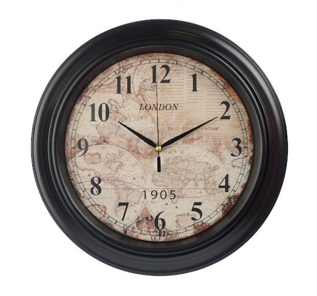 Часы настенные черные London 1905