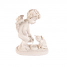 Статуэтка Ангел с кошечкой белый