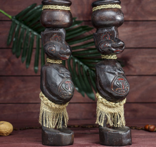 Набор статуэток Аборигены с вазой (2 шт)