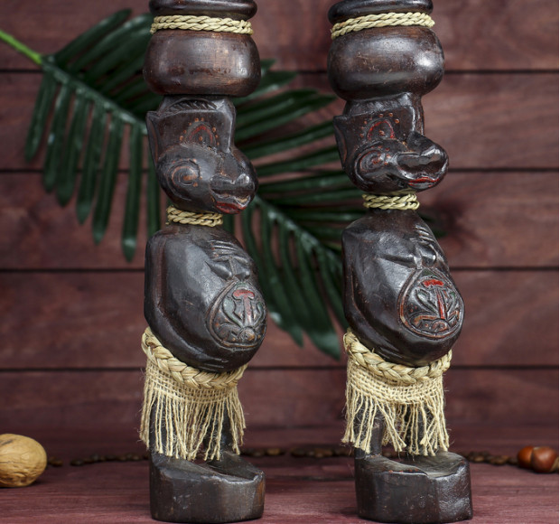 Набор статуэток Аборигены с вазой (2 шт)