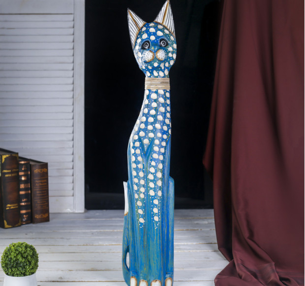 Статуэтка Синяя пятнистая кошка