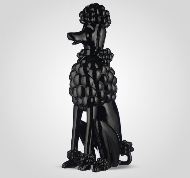 Статуэтка Черная фигура пуделя 60 см