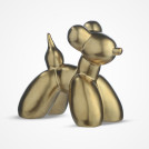 Статуэтка Фигура собаки керамическая золотистая большая