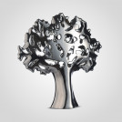 Статуэтка Дерево-Абстракция резное керамическое серебристое 40 см