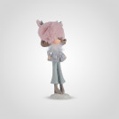 Статуэтка Девочка-милашка в теплой розовой шапочке