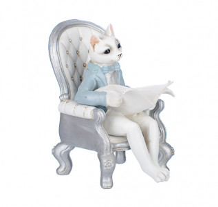 Статуэтка Ученый котенок в кресле