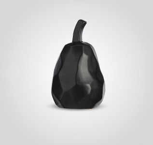 Статуэтка Груша керамическая черная в стиле Арт-Деко