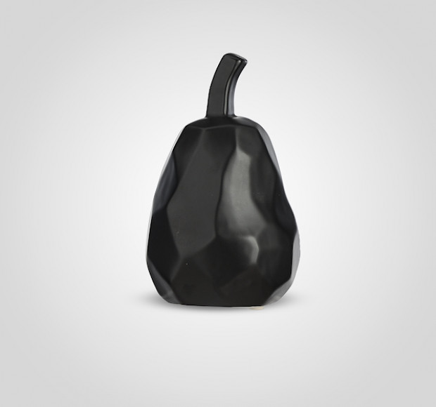Статуэтка Груша керамическая черная в стиле Арт-Деко