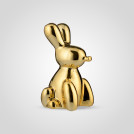 Статуэтка Кролик керамический золотистый большой