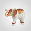 Статуэтка Слон-декор белый с индийским орнаментом