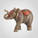 Статуэтка Слон-декор серый с индийским орнаментом