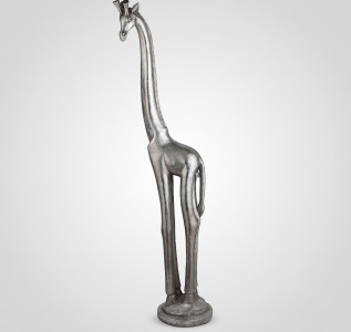 Статуэтка Жираф интерьерный серебристый 185 см